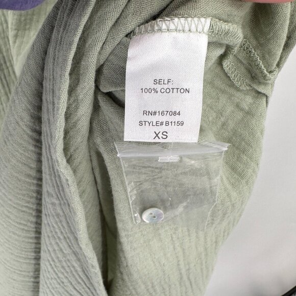 Pomander Place by Tuckernuck Green Gauze Heidi Maxi Dress sz XS NWT - Picture 5 of 7